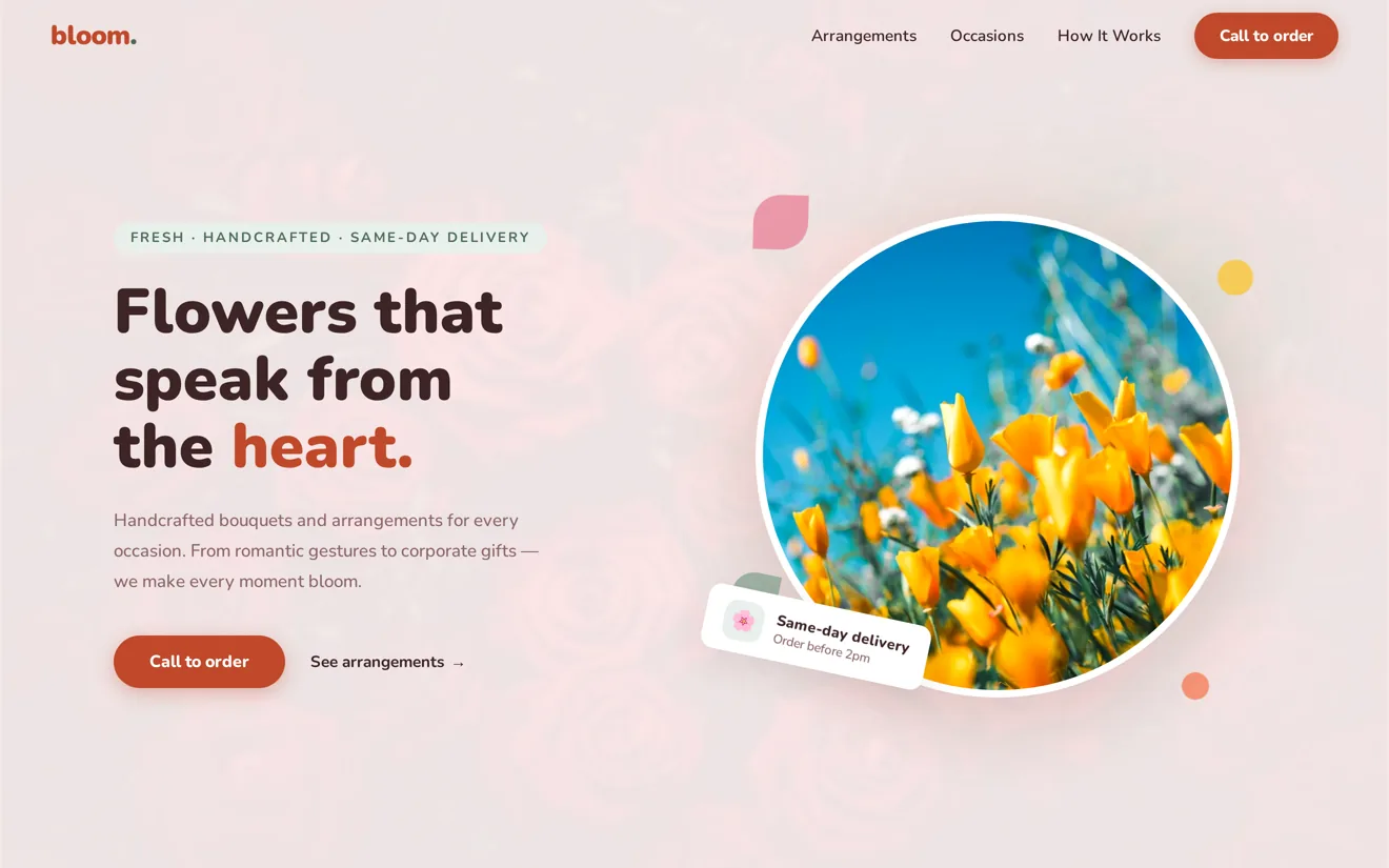 Bloom Flowers — концепция