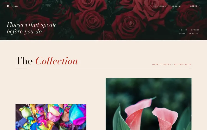 Секция от концепцията Bloom Flowers, кадър 1